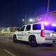 Police block off an area on South Florissant Road outside the Ferguson Police Department on March 12, 2015 in Ferguson, MO.